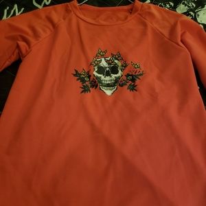 Womens long sleeve skull shirt